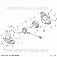 ENGINE, STATOR COVER AND FLYRUOTA
