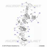 ENGINE, CRANKCASE AND ALBERO MOTORE