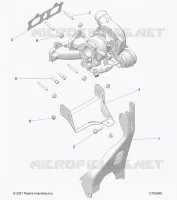 ENGINE, TURBO CHARGER MOUNTING