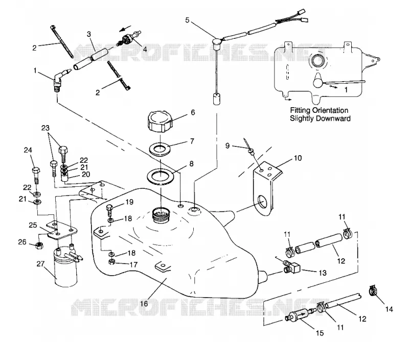 SERBATOIO OLIO SLX 780 B964287 and Intl. SLX 780 I964287 (4937443744A012)
