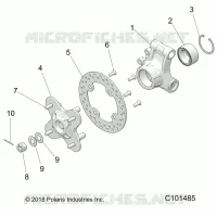 SOSPENSIONE POSTERIORE HUB AND BEARING CARRIER