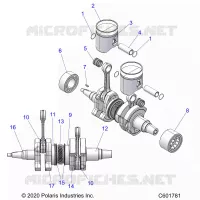 ENGINE, PISTON AND ALBERO MOTORE