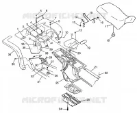 POSTERIORE CAB   SEDILE XPRESS 300 W97CA28C and  XPRESS 400L W97CA38C (4939603960A007)