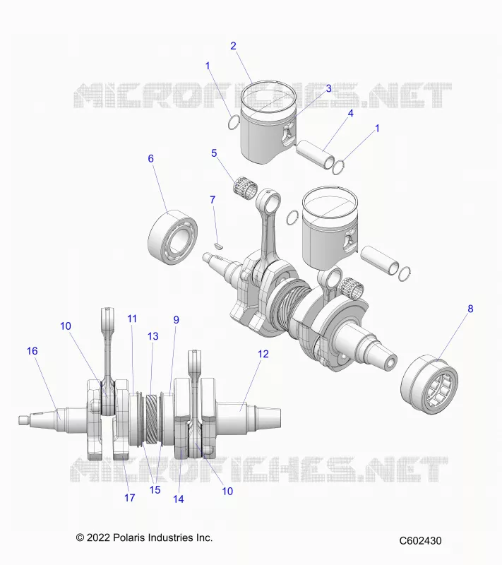 ENGINE, PISTON AND ALBERO MOTORE