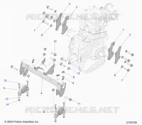 ENGINE, TRASMISSIONE MOUNTING & LONG BLOCK