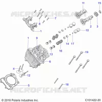 ENGINE, TESTA CILINDRO, CAMS AND VALVES