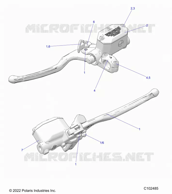 FRENO ANTERIORE BRAKE LEVER AND MASTER CYLINDER