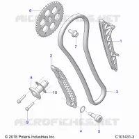 CAM CATENA AND TENSIONER