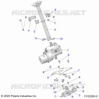STEERING, STERZO POST ASM.