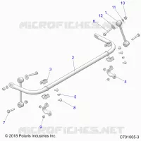 SUSPENSION, BARRA DI STABILIZZAZIONE, REAR