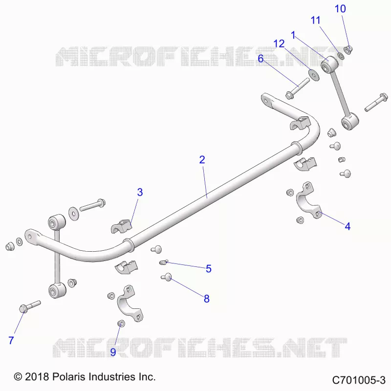 SUSPENSION, BARRA DI STABILIZZAZIONE, REAR