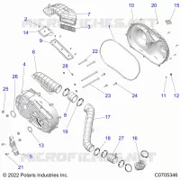 TRASMISSIONE, CLUTCH COVER AND DUCTING