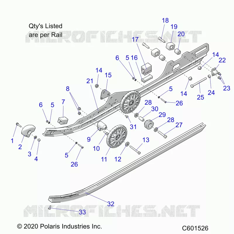 SUSPENSION, RAIL, LH/RH