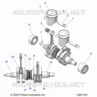 ENGINE, PISTON AND ALBERO MOTORE