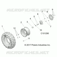 RUOTAS, FRONT TIRE AND BRAKE DISC