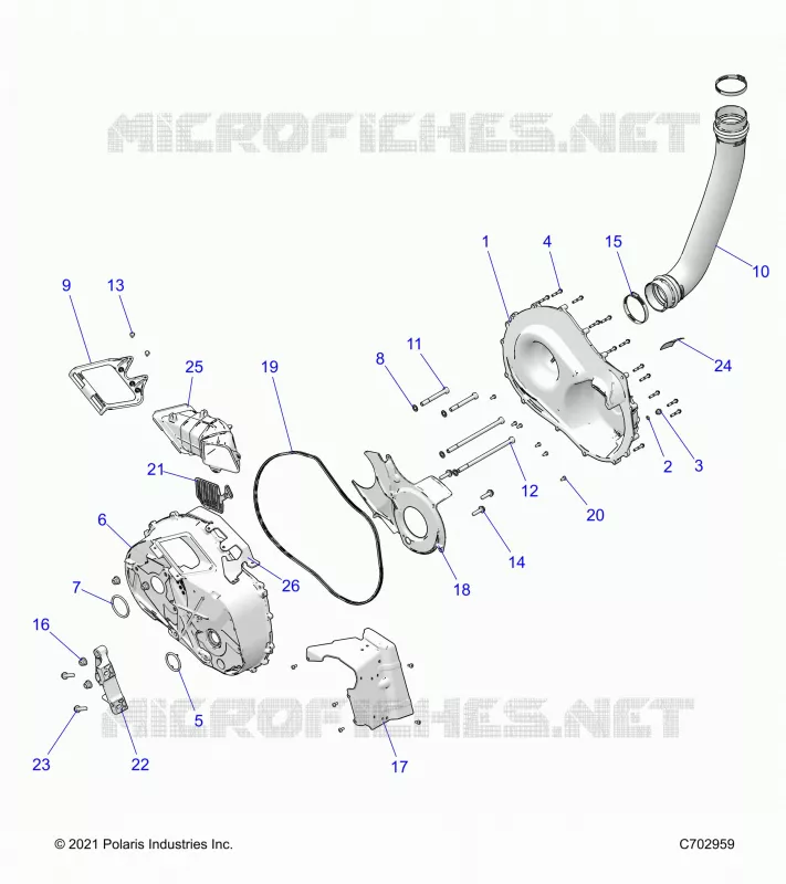 TRASMISSIONE, CLUTCH COVER AND DUCTING