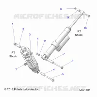 SUSPENSION, SHOCK MONTAGGIO, REAR SUSP.