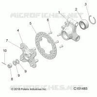 SOSPENSIONE POSTERIORE HUB AND BEARING CARRIER