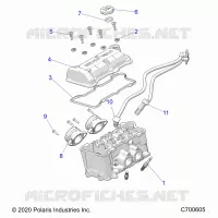 ENGINE, THROTTLE BODY AND VALVOLA COPERTURA