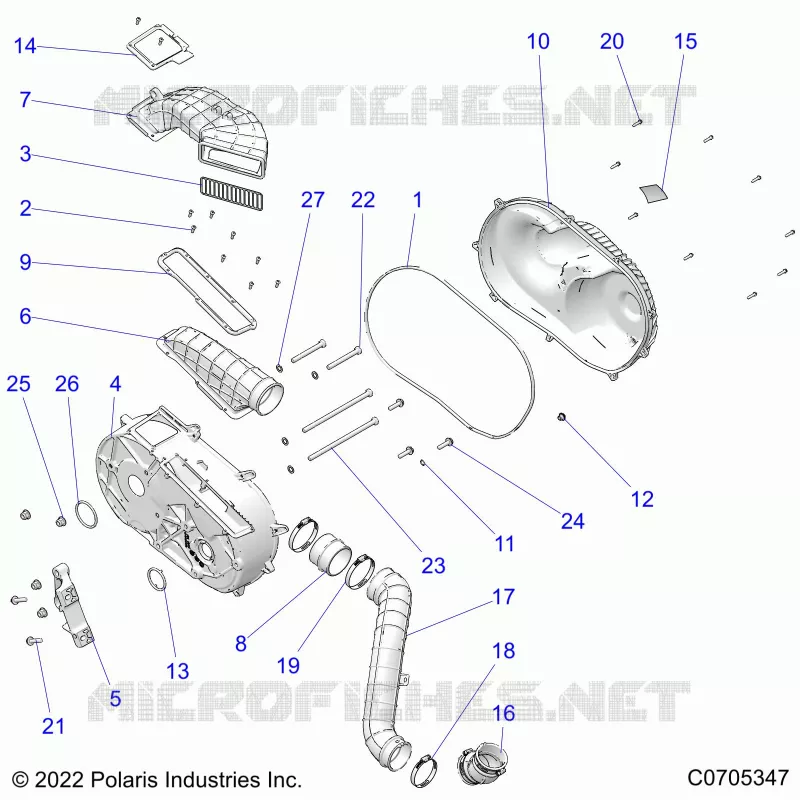 TRASMISSIONE, CLUTCH COVER AND DUCTING