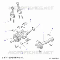 ENGINE, ALBERO MOTORE AND BEARINGS