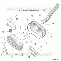 DRIVE TRAIN, COPERCHIO FRIZIONE AND DUCTING