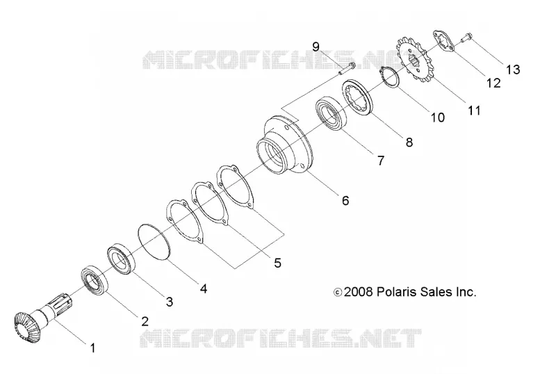 TRASMISSIONE, GEAR SHAFT OUTPUT