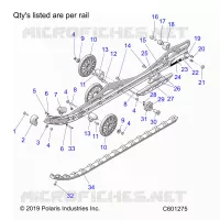 SUSPENSION, RAIL, LH/RH