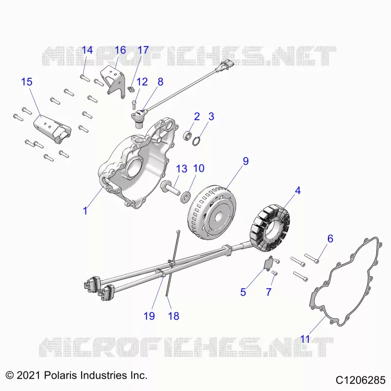ENGINE, STATOR AND FLYRUOTA