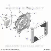 ENGINE, SISTEMA DI RAFFREDDAMENTO, RADIATOR, FAN &amp; OVERFLOW BOTTLE