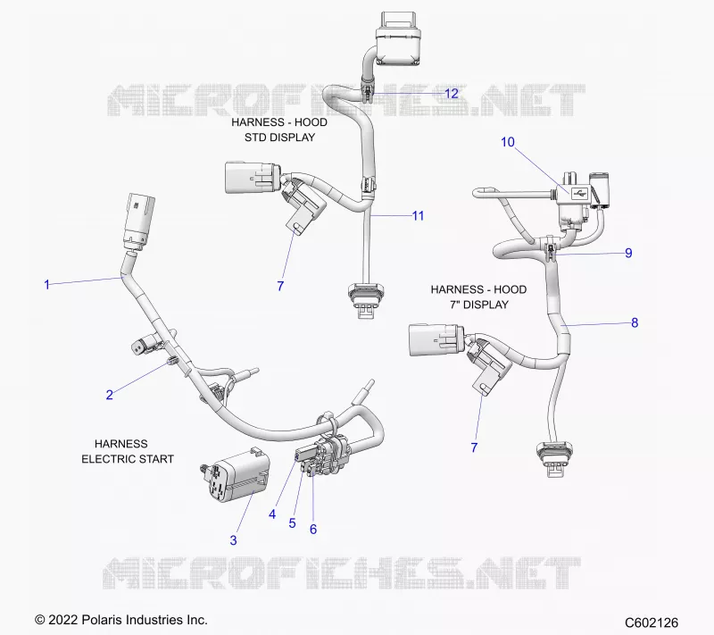ELETTRICO, WIRE HARNESS, HOOD, ELECTRIC START