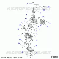 ENGINE, CRANKCASE AND ALBERO MOTORE