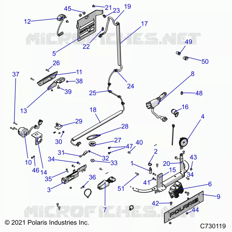 ELETTRICO, WIRE HARNESS COMPONANTS, AND LICENSE PLATES 