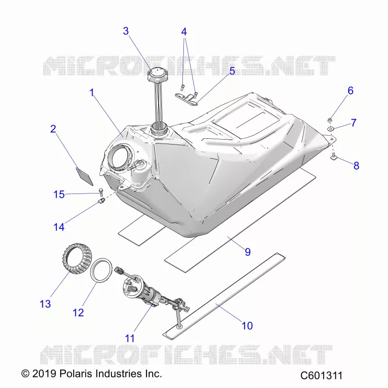 SISTEMA DI ALIMENTAZIONE CARBURANTE, FUEL TANK ASM.