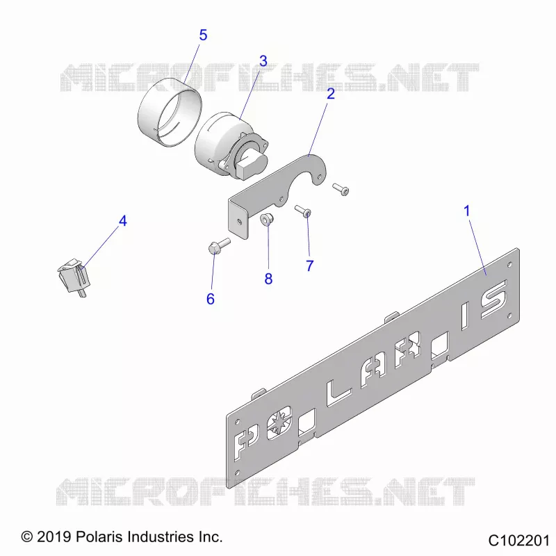 ELETTRICO, FOG LAMP AND FRONT LICENSE BRACKET