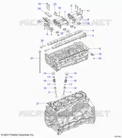 ENGINE, HEAD ASM AND VALVOLE