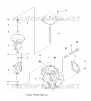 MOTORE, CARBURATORE, UPPER