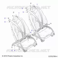 SEDE BELT MOUNTING, REAR, PREMIUM/DELUXE
