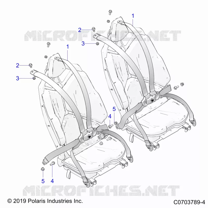 SEDE BELT MOUNTING, REAR, PREMIUM/DELUXE
