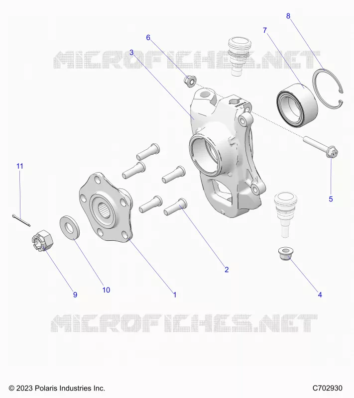 SUSPENSION, RUOTA ANTERIORE HUB, KNUCKLE