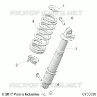 SUSPENSION, REAR SHOCK MONTAGGIO
