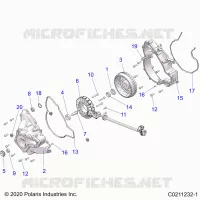 ENGINE, STATOR COVER AND FLYRUOTA