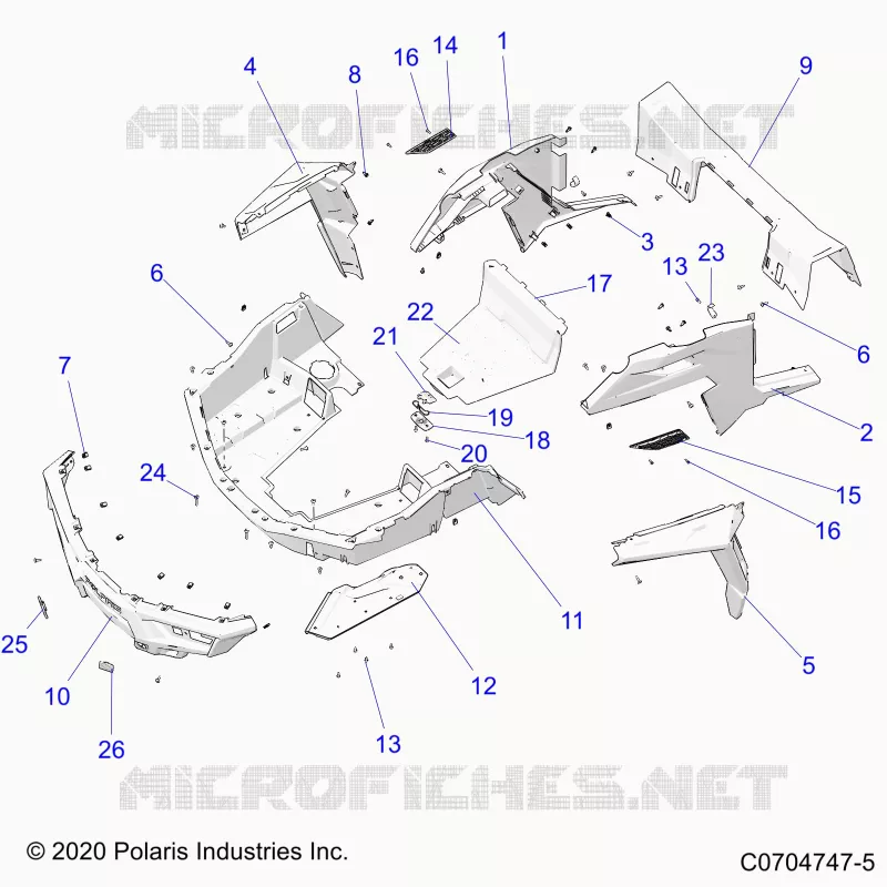 CARROZZERIA POSTERIORE RACK AND FENDERS