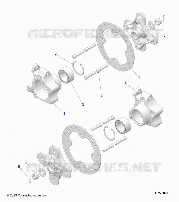 SUSPENSION, PORTAPACCHI POSTERIORE AND HUB -Z24NEF99AR/AM/BR/BM (C750160)