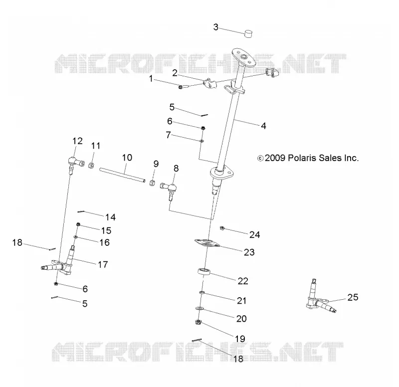 STERZO POST and TIE ROD ASM.