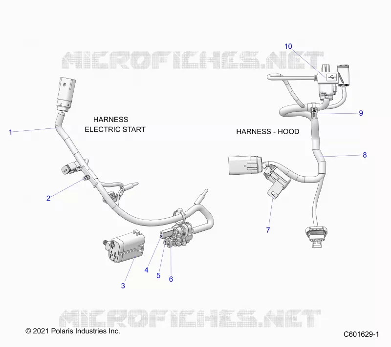 ELETTRICO, WIRE HARNESS, HOOD, ELEC. START