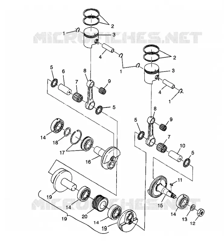 PISTONEEE   ALBERO MOTORE TRAIL RMK 0980961 (4942214221C006)