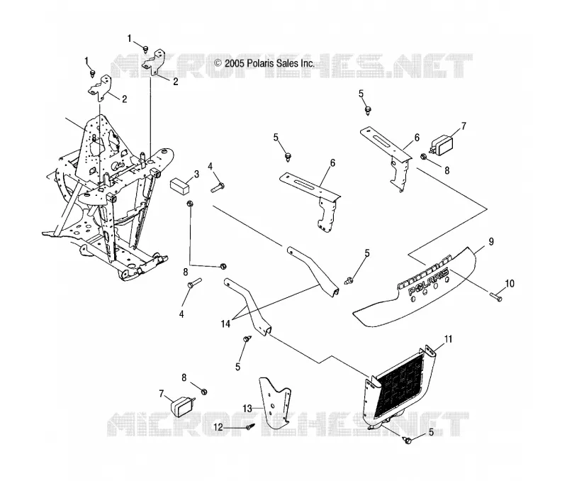 RACK, FRONT AND PARAURTI ANTERIORE
