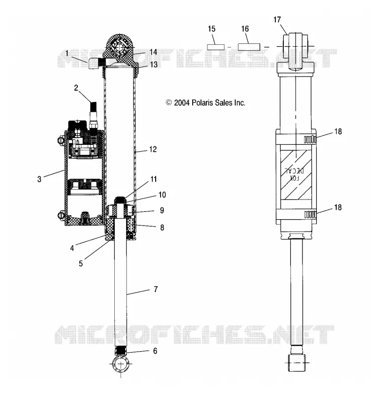 SHOCK AND RESERVOIR (REAR TRACK)(EDGE)