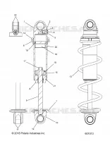 SUSPENSION, SHOCK ANTERIORE TRACK (BLACK COIL OVER)